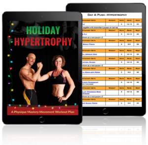 Holiday Hypertrophy Workout Plan printable workout log sheets